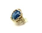 Anello,argento,cianite blu