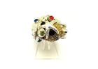 Anello  argento,ottone, zirconi